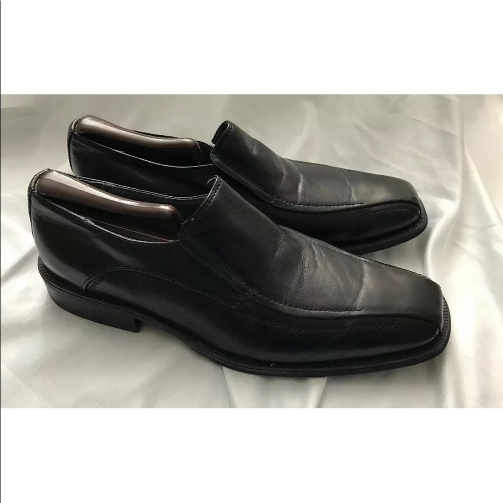 JF J.Ferrar 8.5 Loafers Bicycle Toe Shoes Black